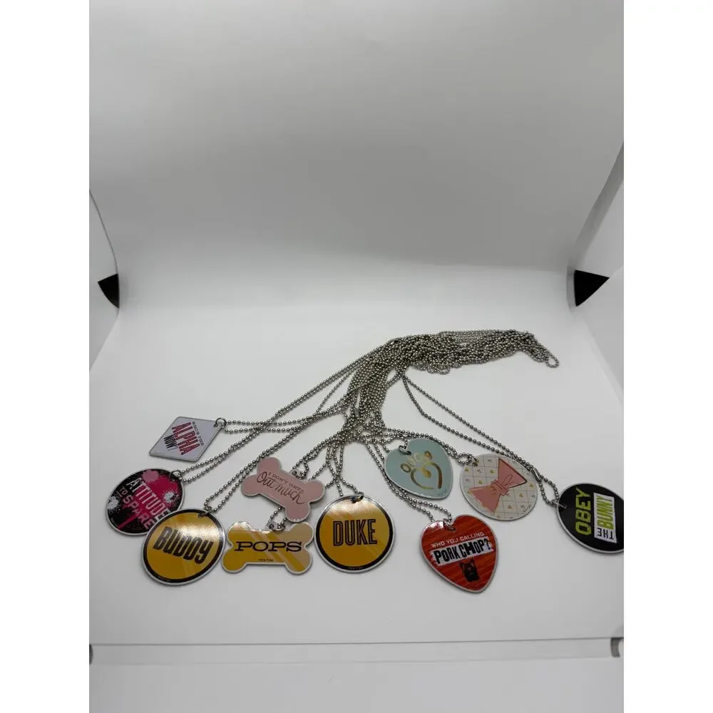 Lot Of 10 The Secret Life of Pets Dog Tag Necklace Collectible